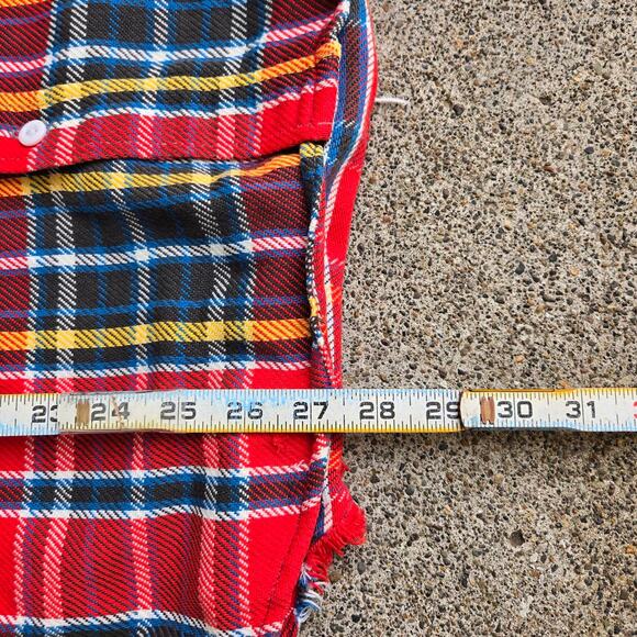 Vtg 70s JC PENNEY Big Mac Wide Plaid All Over Pattern Button Up Flannel L USA - Picture 6 of 6